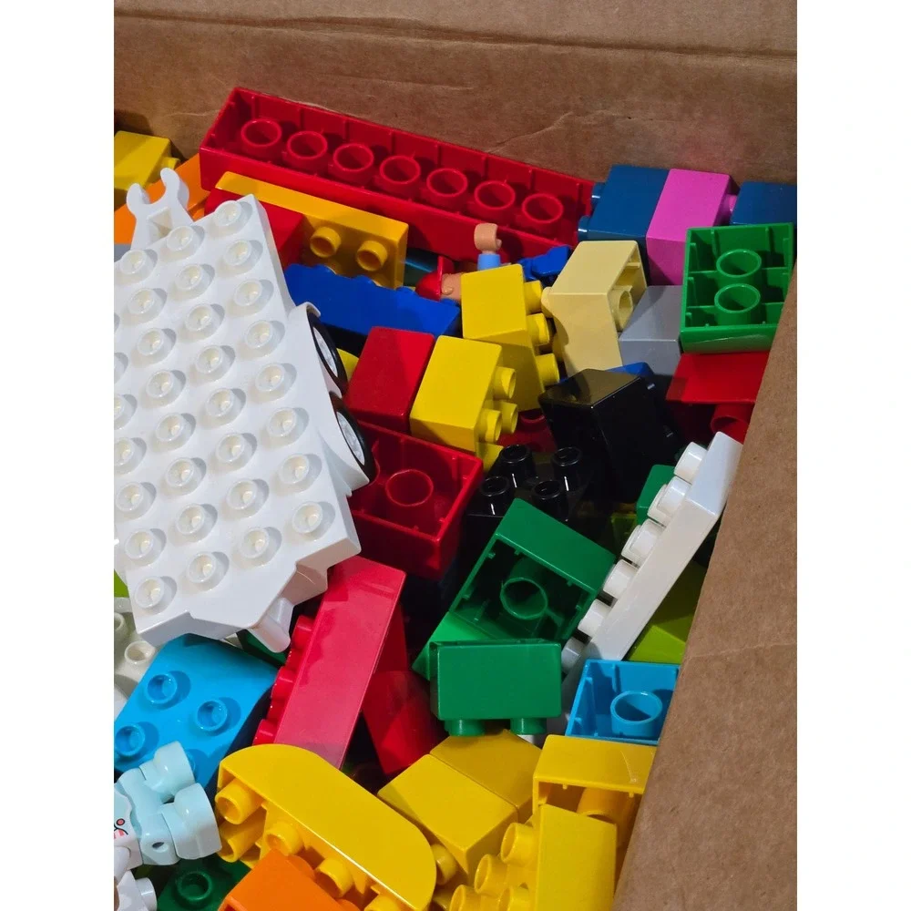 LEGO Duplo Bulk Lot Over 7lbs Mixed Bricks Figures Vehicles Building Blocks Toy